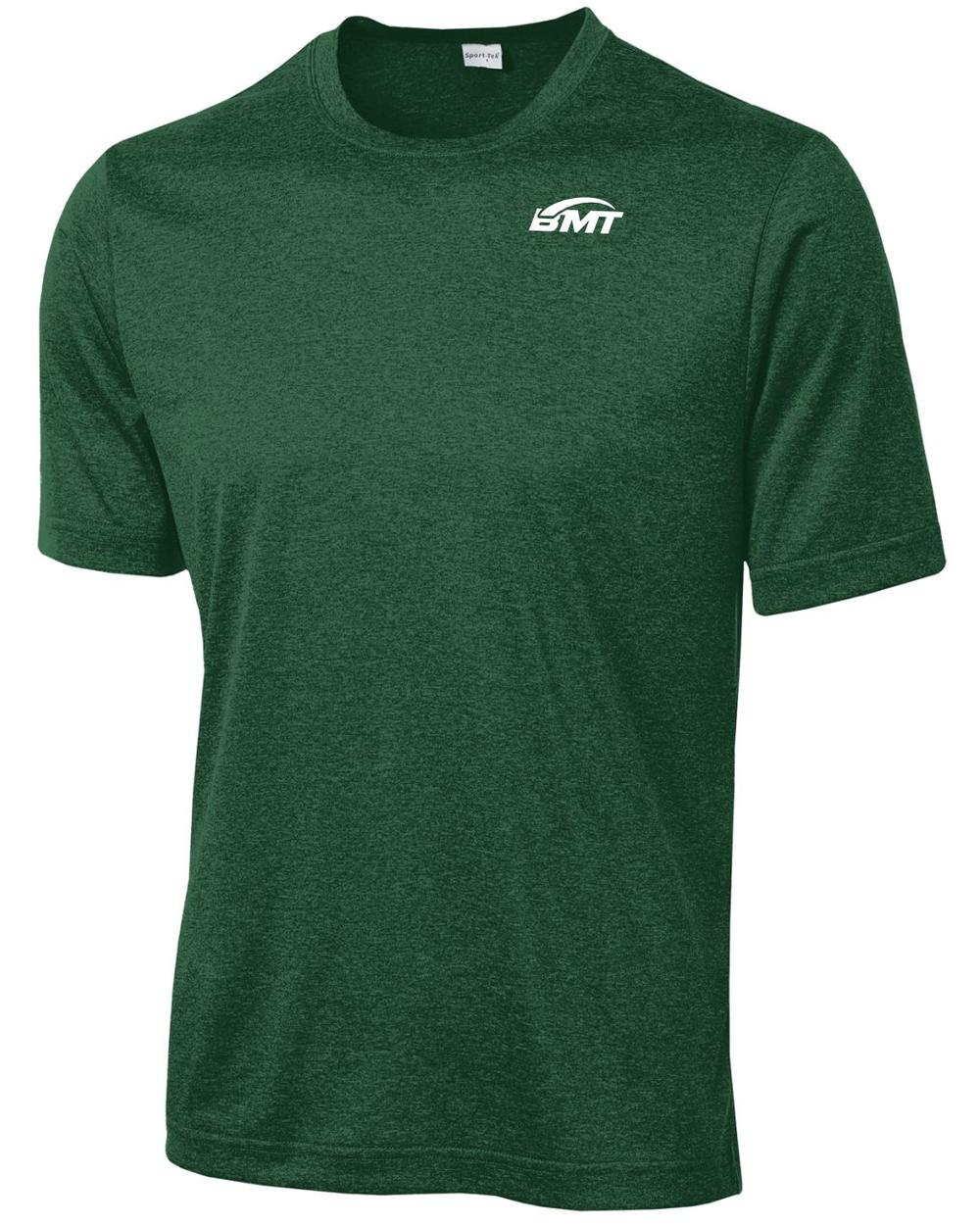 BMT Men's Heather Contender Court-Tennis T-Shirt, color: Forest Green Heather