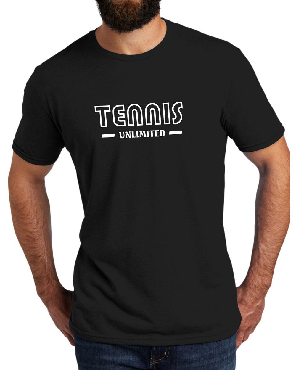 AL2004T10 Men's Tri-Blend Tennis Unlimited LifeStyle T-Shirt, color: Deep Black
