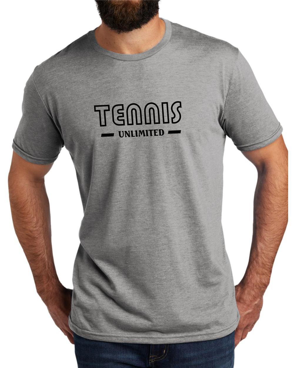 BMT Men's Tri-Blend Tennis Unlimited LifeStyle T-Shirt, color: Aluminum Grey