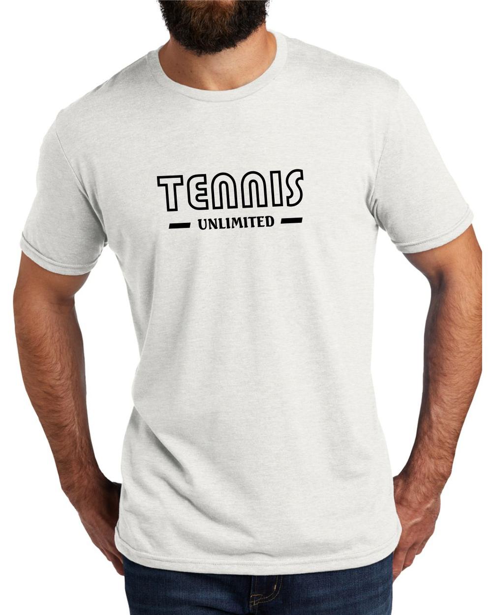 AL2004T10 Men's Tri-Blend Tennis Unlimited LifeStyle T-Shirt, color: Fairly White
