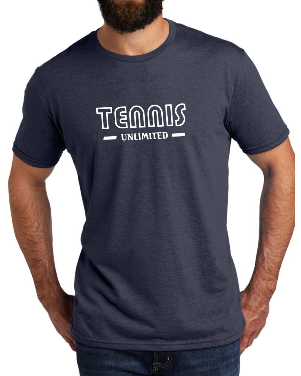 AL2004T10 Men's Tri-Blend Tennis Unlimited LifeStyle T-Shirt, color: Rebel Blue