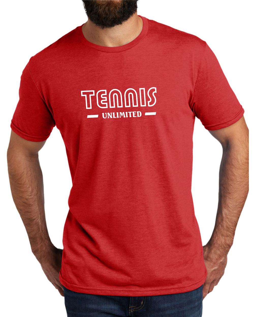 AL2004T10 Men's Tri-Blend Tennis Unlimited LifeStyle T-Shirt, color: Rise Up Red