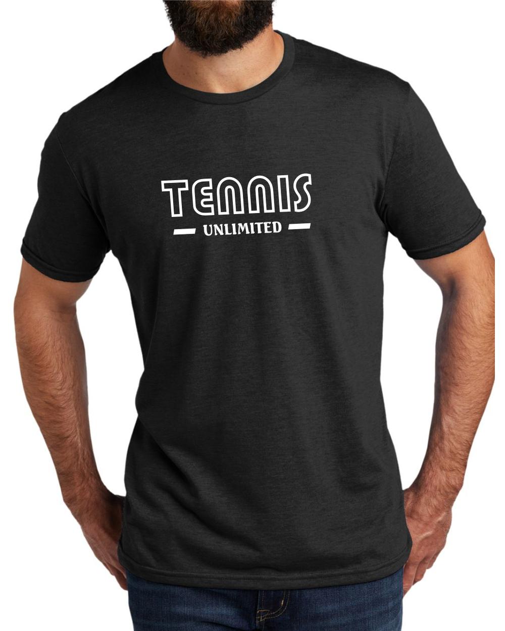 AL2004T10 Men's Tri-Blend Tennis Unlimited LifeStyle T-Shirt, color: Space Black