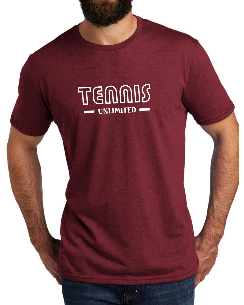AL2004T10 Men's Tri-Blend Tennis Unlimited LifeStyle T-Shirt, color: Vino Red