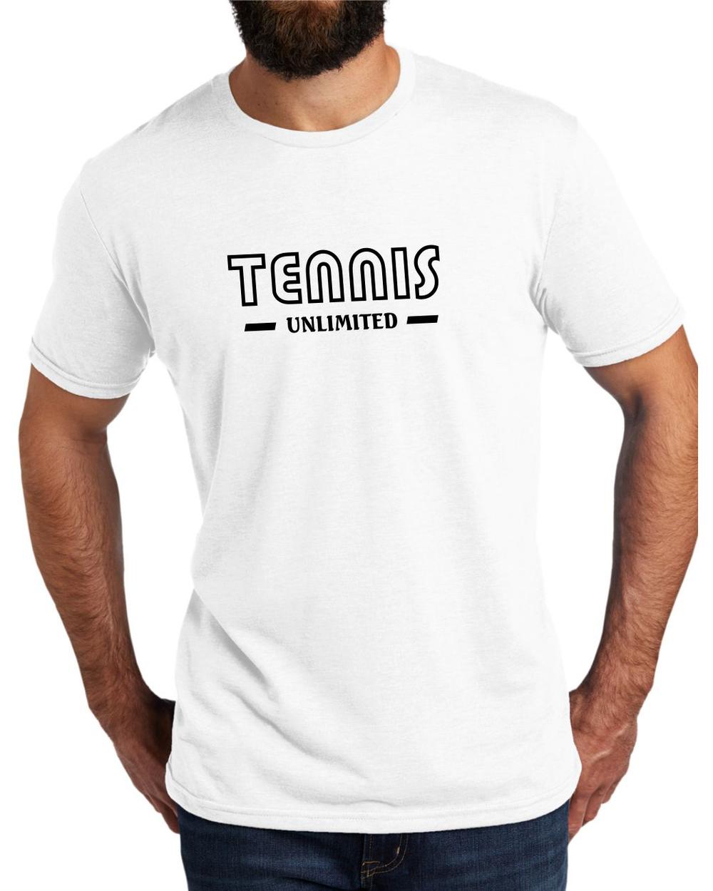 AL2004T10 Men's Tri-Blend Tennis Unlimited LifeStyle T-Shirt, color: Bright White