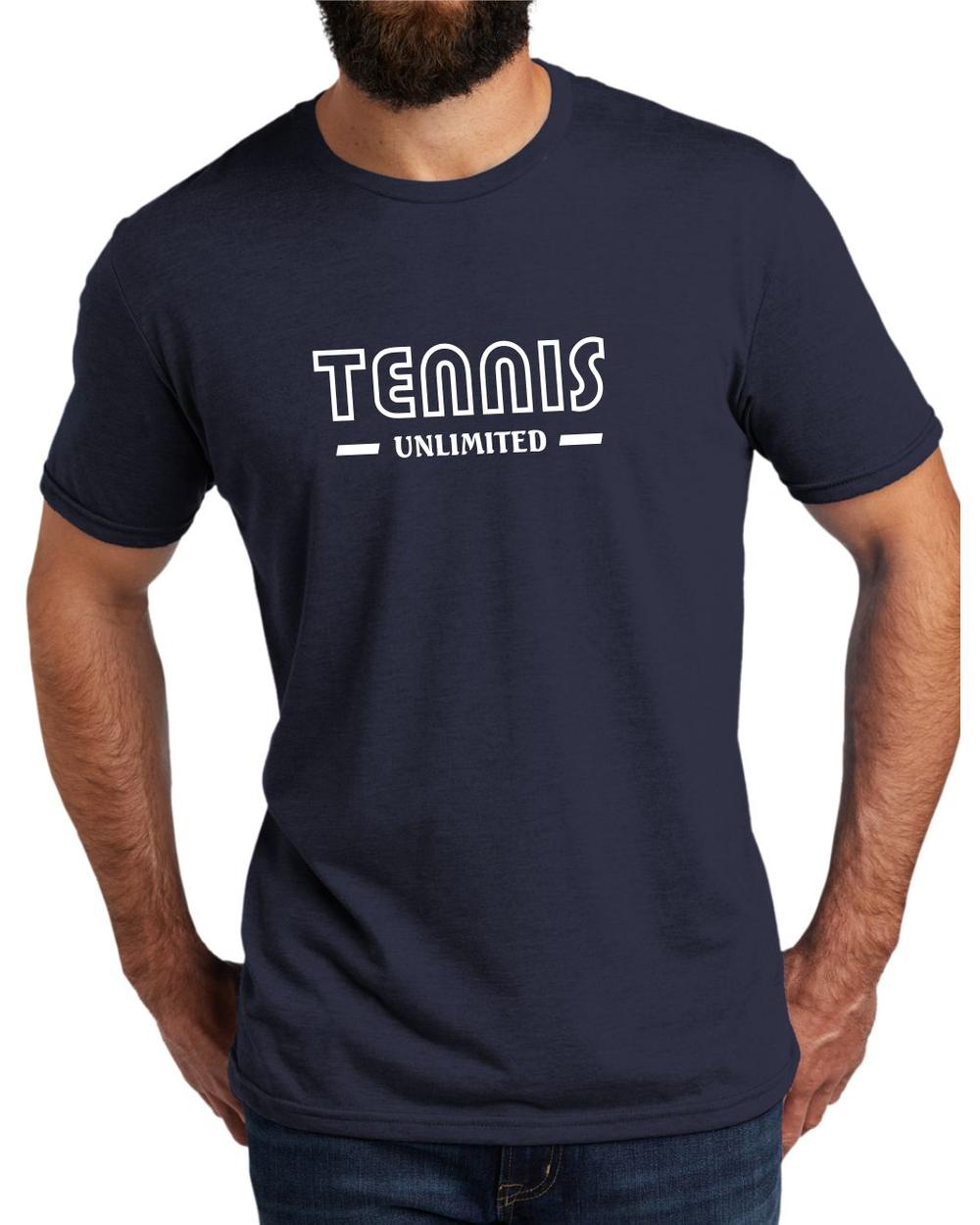 AL2004T10 Men's Tri-Blend Tennis Unlimited LifeStyle T-Shirt, color: Night Sky Navy