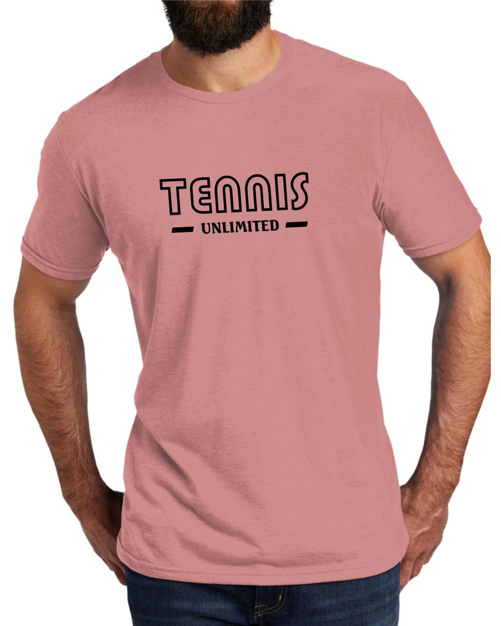 BMT Men's Tri-Blend Tennis Unlimited LifeStyle T-Shirt, color: Vintage Rose