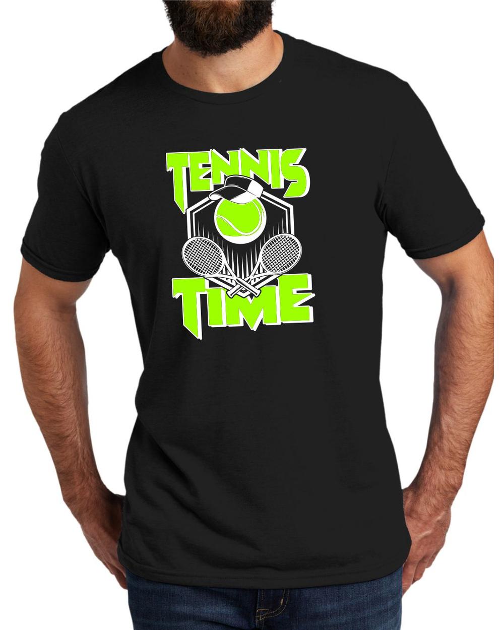 AL2004T11 Men's Tri-Blend Tennis Life LifeStyle T-Shirt, color: Deep Black
