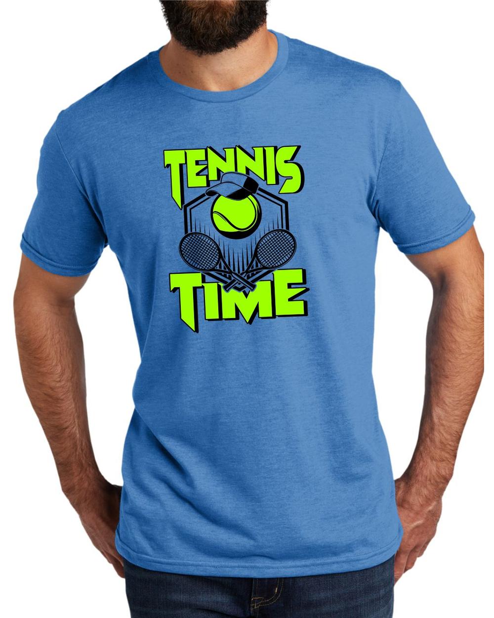 AL2004T11 Men's Tri-Blend Tennis Life LifeStyle T-Shirt, color: Azure Blue