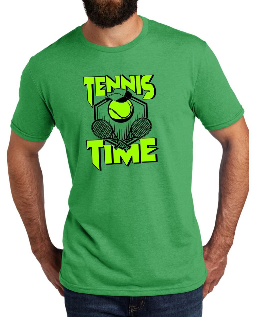 AL2004T11 Men's Tri-Blend Tennis Life LifeStyle T-Shirt, color: Enviro Green