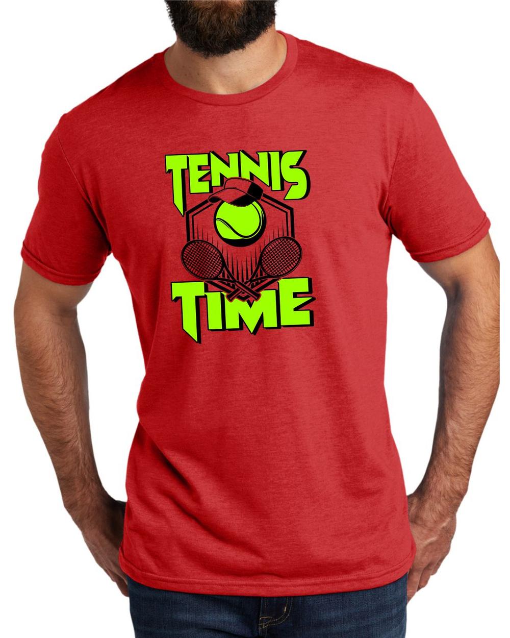 AL2004T11 Men's Tri-Blend Tennis Life LifeStyle T-Shirt, color: Rise Up Red