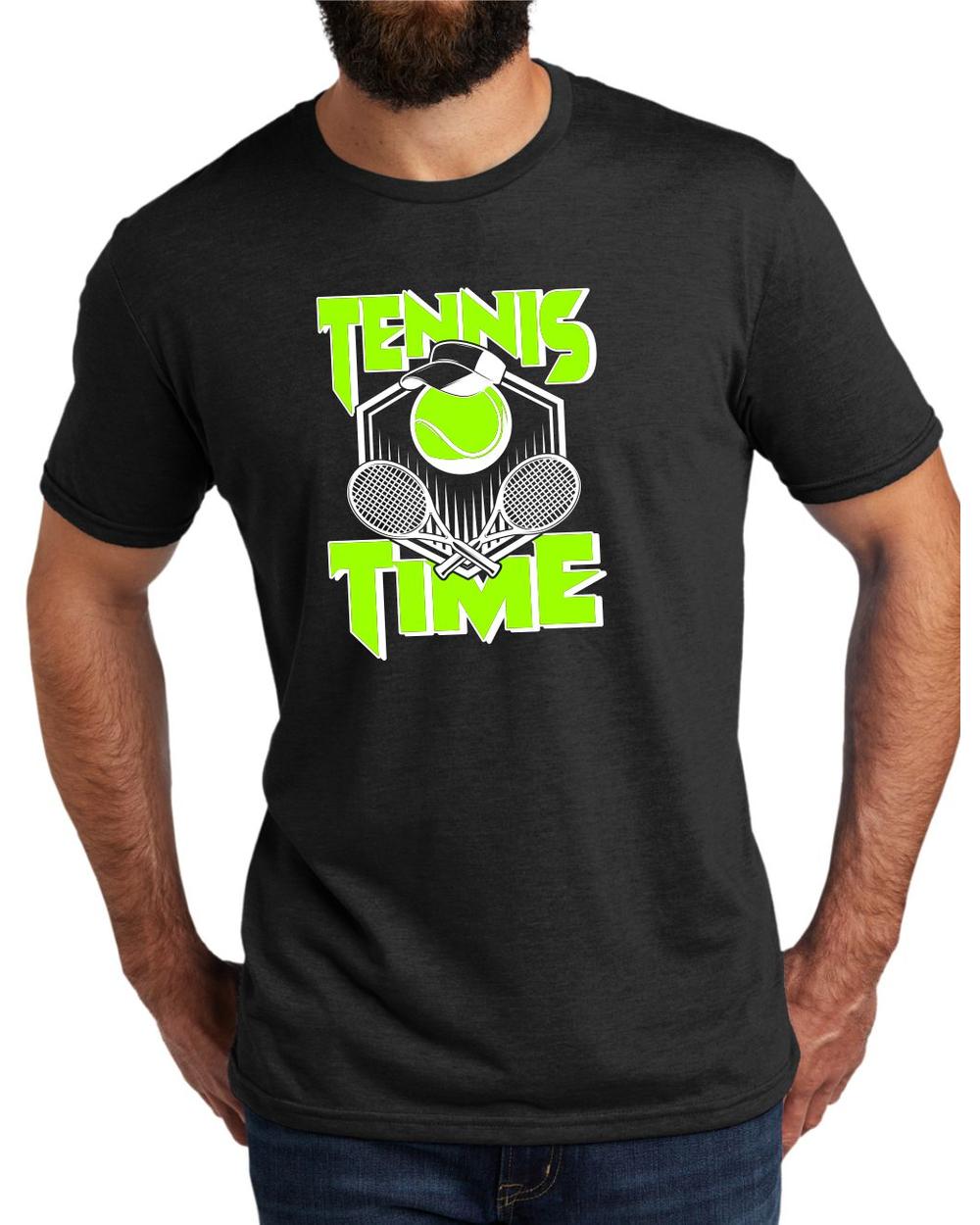 AL2004T11 Men's Tri-Blend Tennis Life LifeStyle T-Shirt, color: Space Black