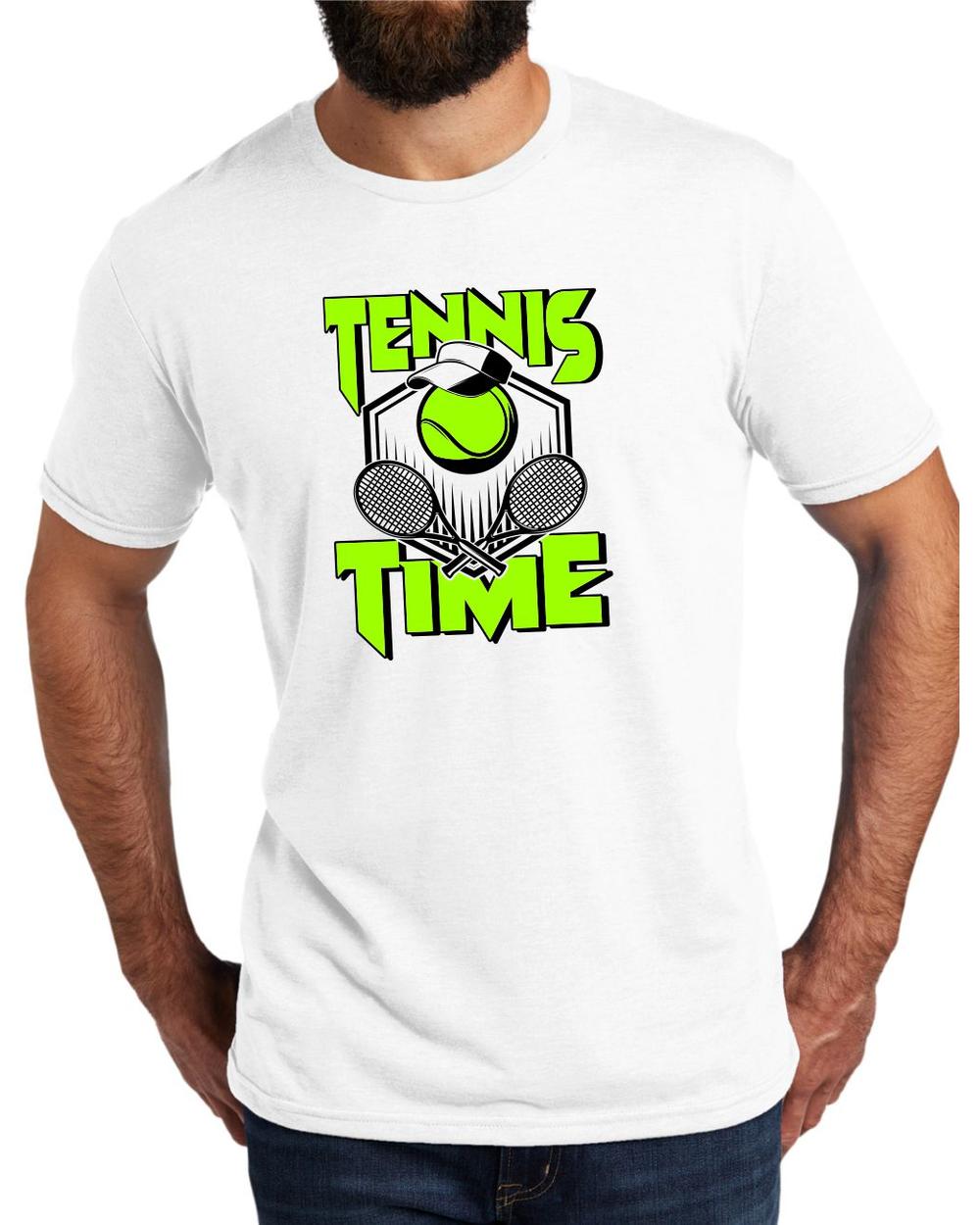 AL2004T11 Men's Tri-Blend Tennis Life LifeStyle T-Shirt, color: Bright White
