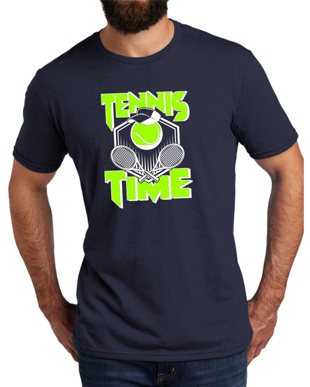 AL2004T11 Men's Tri-Blend Tennis Life LifeStyle T-Shirt, color: Night Sky Navy