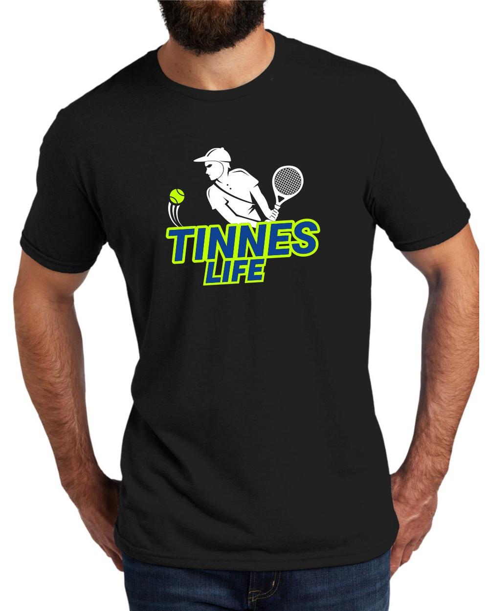 AL2004T12 Men's Tri-Blend Tennis Life LifeStyle T-Shirt, color: Deep Black