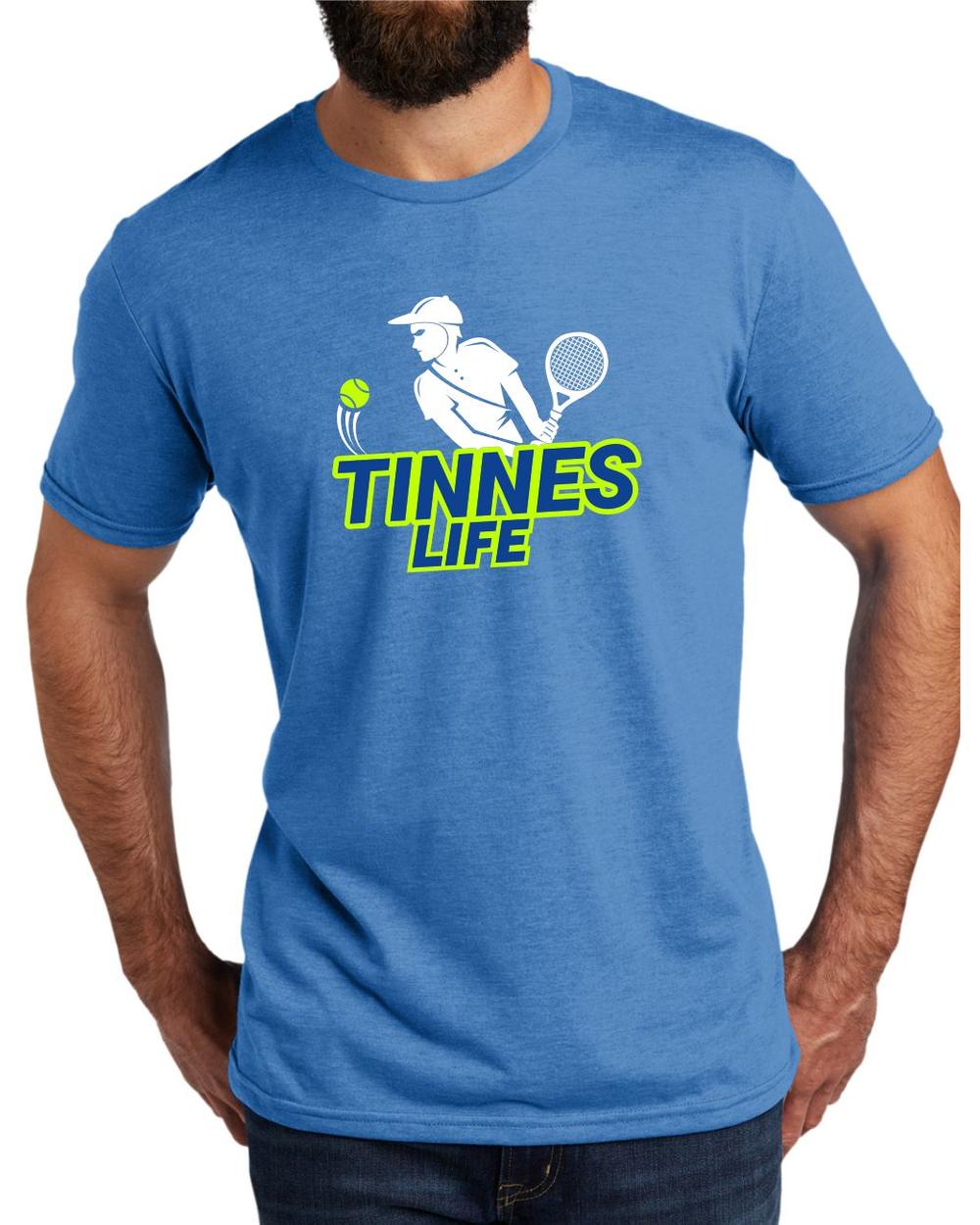 AL2004T12 Men's Tri-Blend Tennis Life LifeStyle T-Shirt, color: Azure Blue