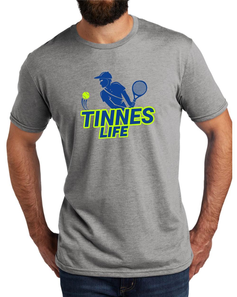 AL2004T12 Men's Tri-Blend Tennis Life LifeStyle T-Shirt, color: Aluminum Grey