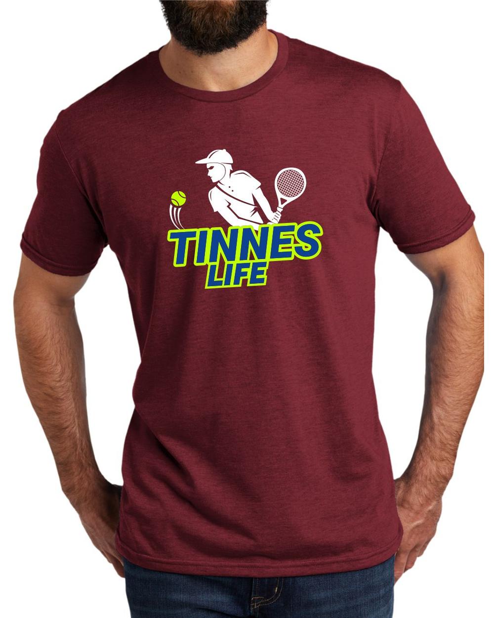 AL2004T12 Men's Tri-Blend Tennis Life LifeStyle T-Shirt, color: Vino Red