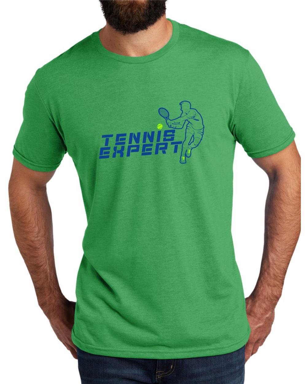 AL2004T13 Men's Tri-Blend Tennis Expert LifeStyle T-Shirt, color: Enviro Green
