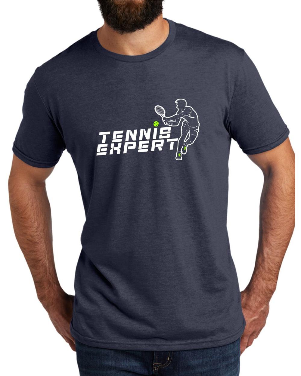 AL2004T13 Men's Tri-Blend Tennis Expert LifeStyle T-Shirt, color: Rebel Blue