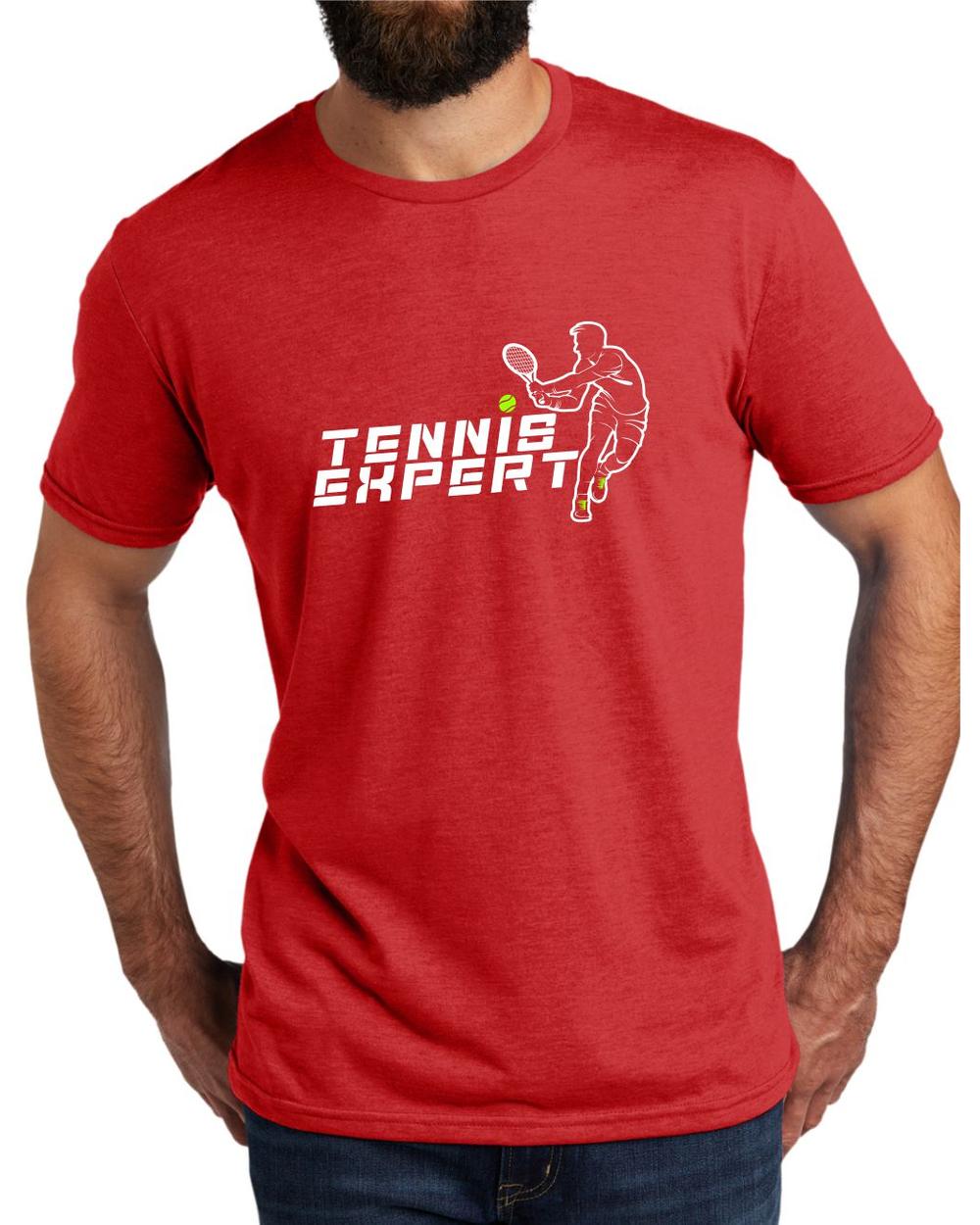 AL2004T13 Men's Tri-Blend Tennis Expert LifeStyle T-Shirt, color: Rise Up Red