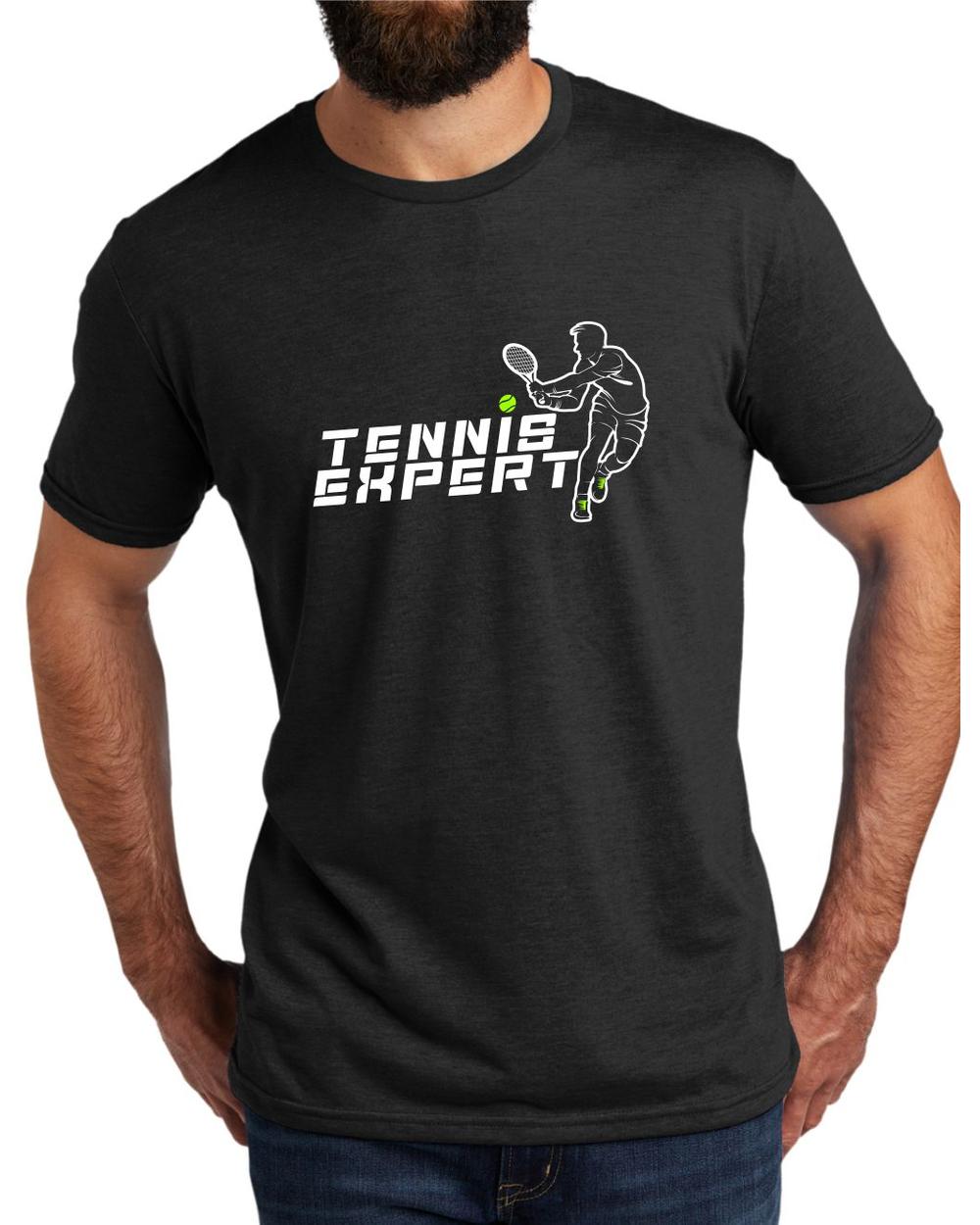 AL2004T13 Men's Tri-Blend Tennis Expert LifeStyle T-Shirt, color: Space Black