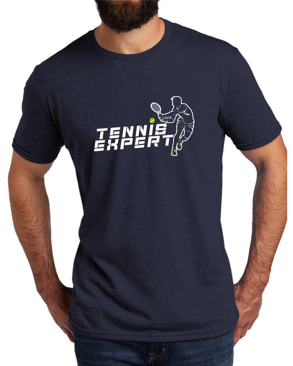 AL2004T13 Men's Tri-Blend Tennis Expert LifeStyle T-Shirt, color: Night Sky Navy