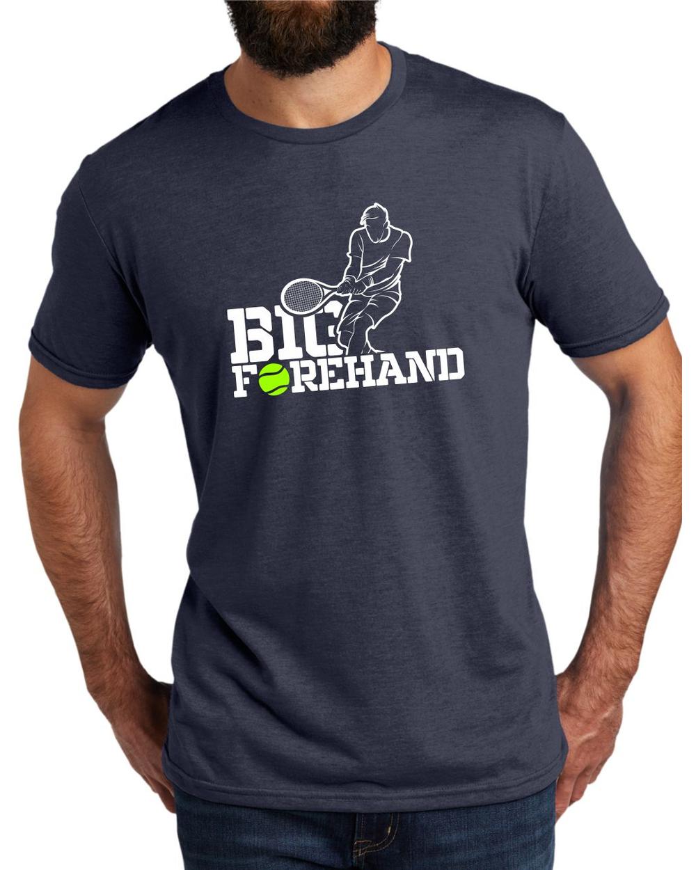 AL2004T14 Men's Tri-Blend Big Forehand Tennis LifeStyle T-Shirt, color: Rebel Blue
