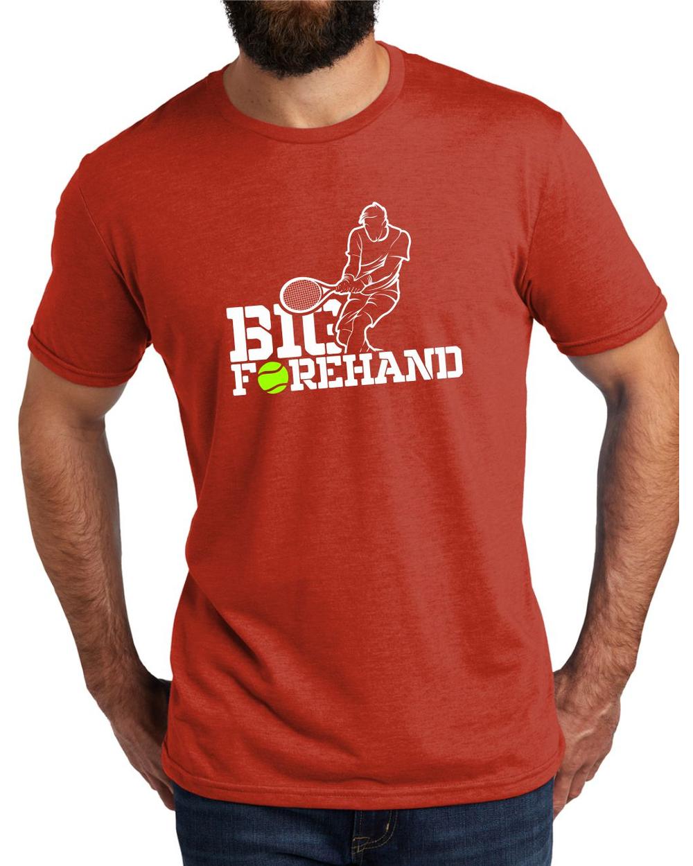BMT Men's Tri-Blend Big Forehand Tennis LifeStyle T-Shirt, color: Desert Sun