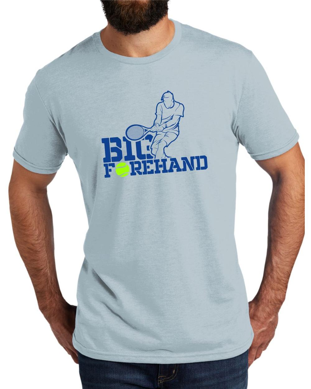 AL2004T14 Men's Tri-Blend Big Forehand Tennis LifeStyle T-Shirt, color: I Like You Blue