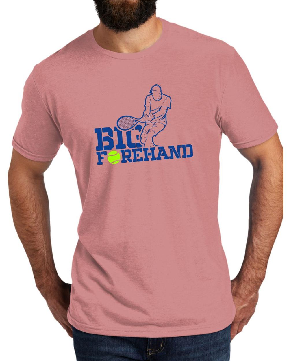 AL2004T14 Men's Tri-Blend Big Forehand Tennis LifeStyle T-Shirt, color: Vintage Rose