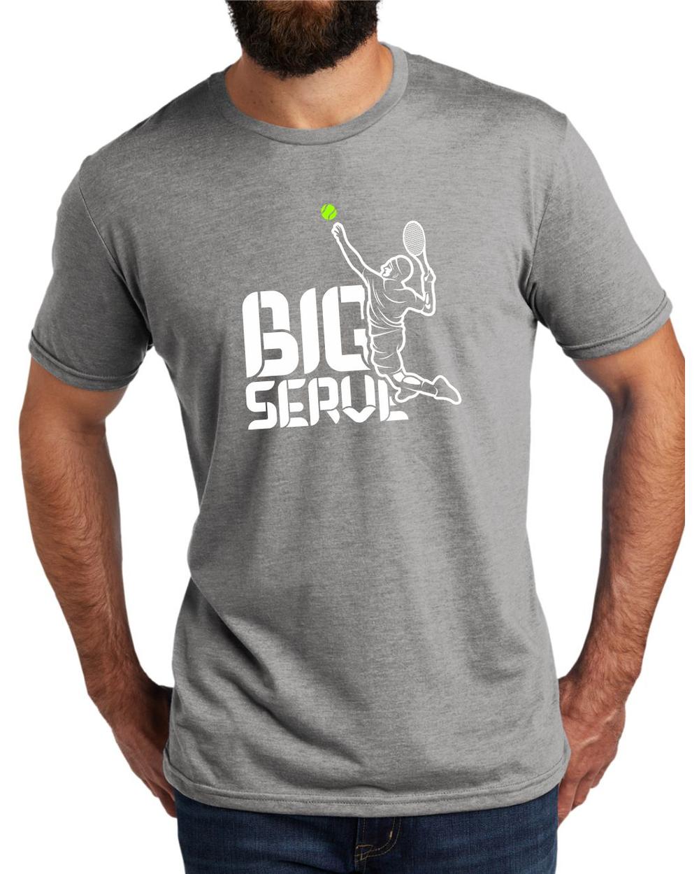 AL2004T15 Men's Tri-Blend Big Serve Tennis LifeStyle T-Shirt, color: Aluminum Grey