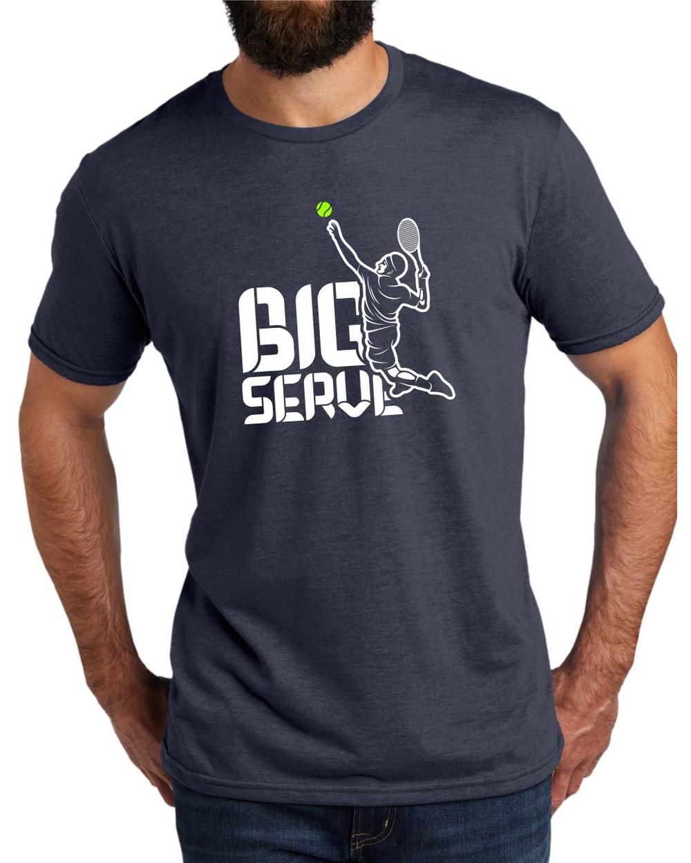 AL2004T15 Men's Tri-Blend Big Serve Tennis LifeStyle T-Shirt, color: Rebel Blue