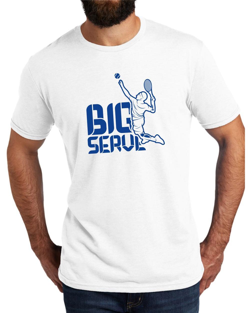 AL2004T15 Men's Tri-Blend Big Serve Tennis LifeStyle T-Shirt, color: Bright White