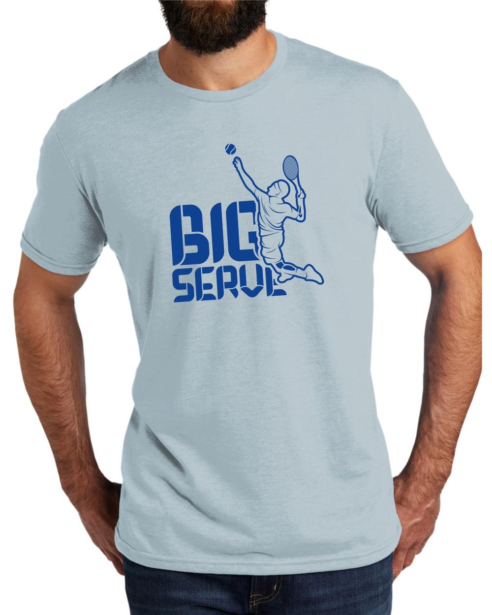 AL2004T15 Men's Tri-Blend Big Serve Tennis LifeStyle T-Shirt, color: I Like You Blue