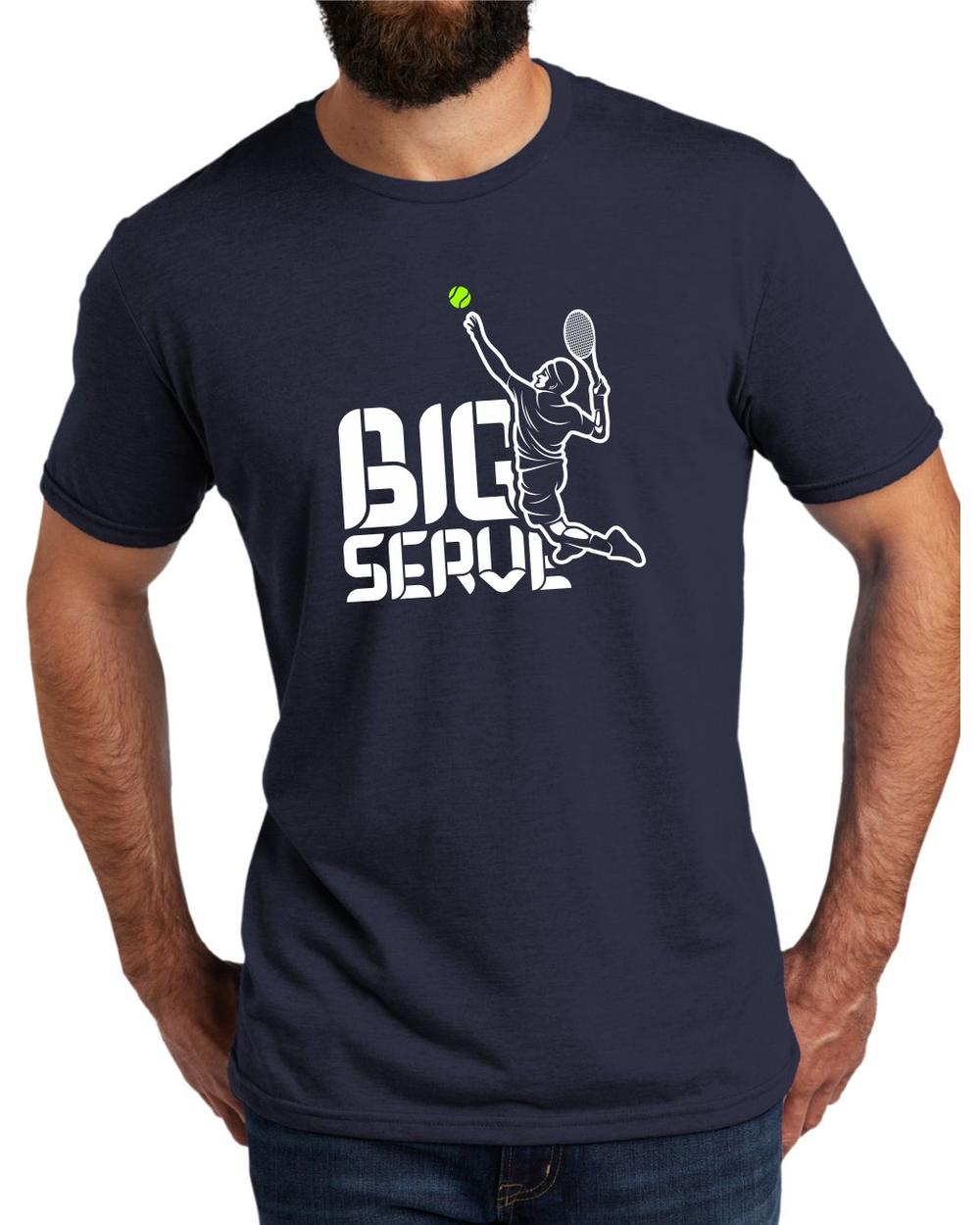 AL2004T15 Men's Tri-Blend Big Serve Tennis LifeStyle T-Shirt, color: Night Sky Navy