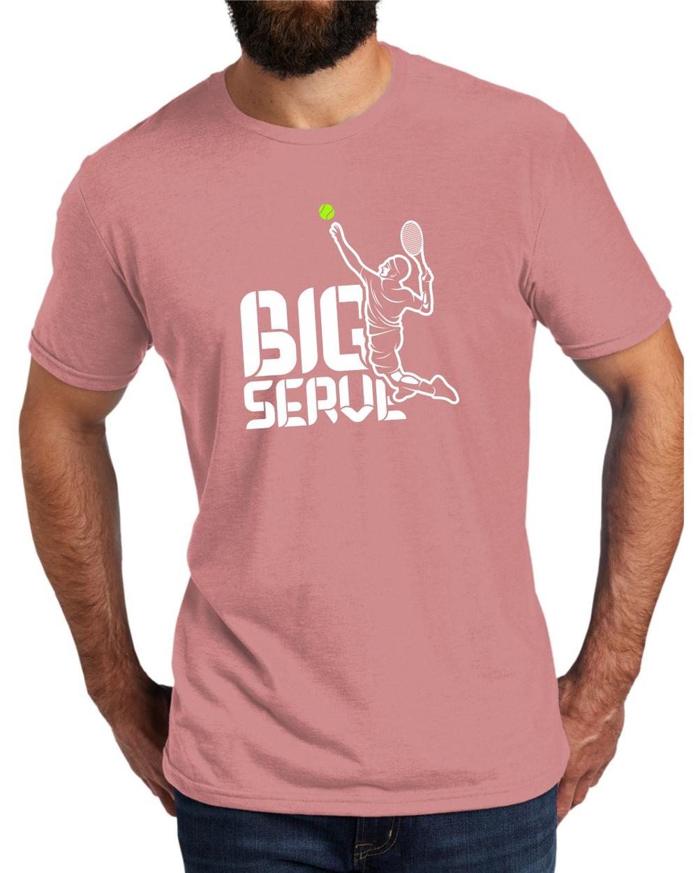 AL2004T15 Men's Tri-Blend Big Serve Tennis LifeStyle T-Shirt, color: Vintage Rose