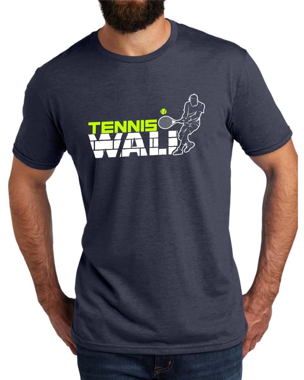 AL2004T17 Men's Tri-Blend Tennis Wall LifeStyle T-Shirt, color: Rebel Blue