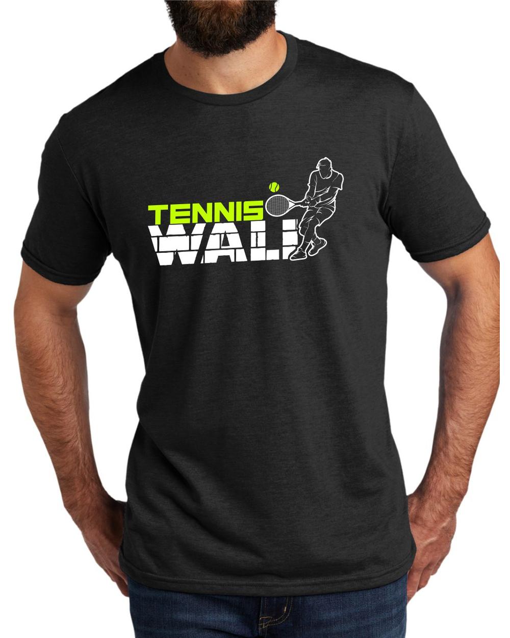 AL2004T17 Men's Tri-Blend Tennis Wall LifeStyle T-Shirt, color: Space Black