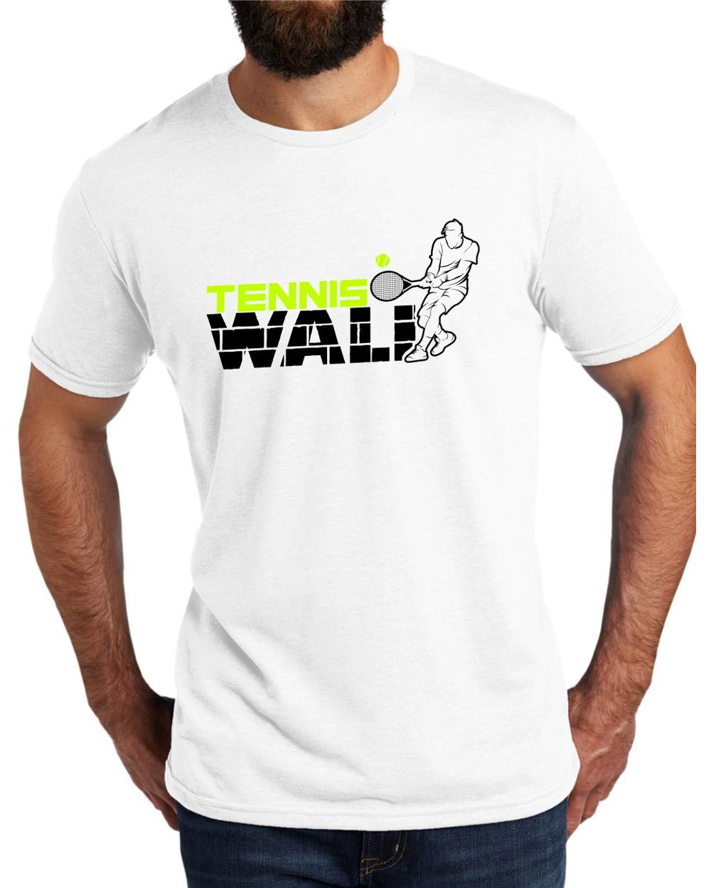 AL2004T17 Men's Tri-Blend Tennis Wall LifeStyle T-Shirt, color: Bright White