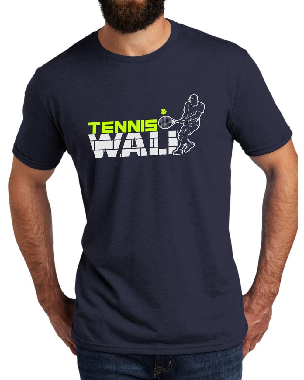 AL2004T17 Men's Tri-Blend Tennis Wall LifeStyle T-Shirt, color: Night Sky Navy
