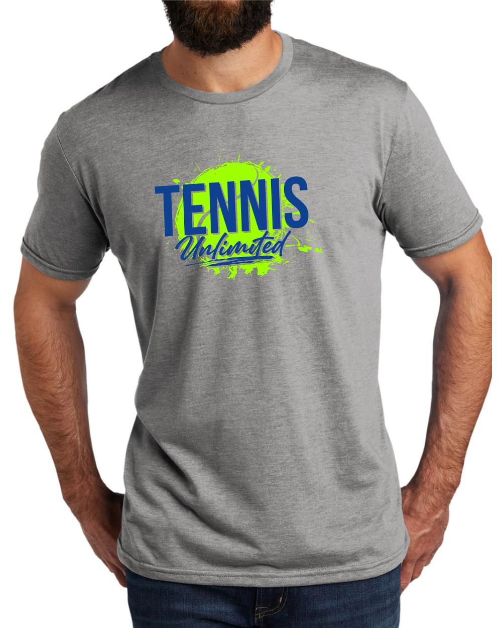 BMT Men's Tri-Blend Tennis Unlimited LifeStyle T-Shirt, color: Aluminum Grey