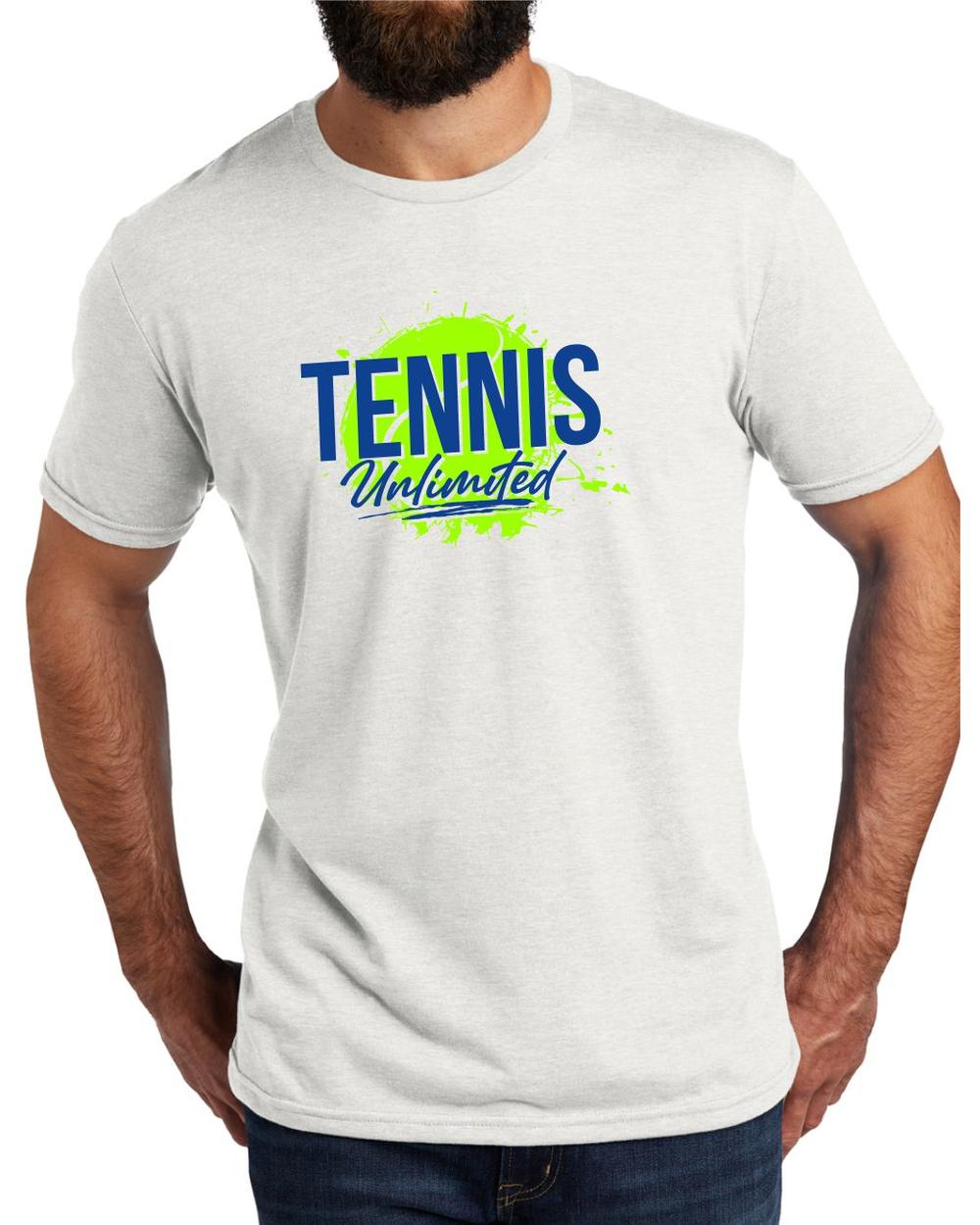 BMT Men's Tri-Blend Tennis Unlimited LifeStyle T-Shirt, color: Fairly White