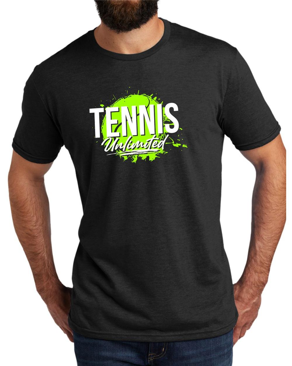 BMT Men's Tri-Blend Tennis Unlimited LifeStyle T-Shirt, color: Space Black