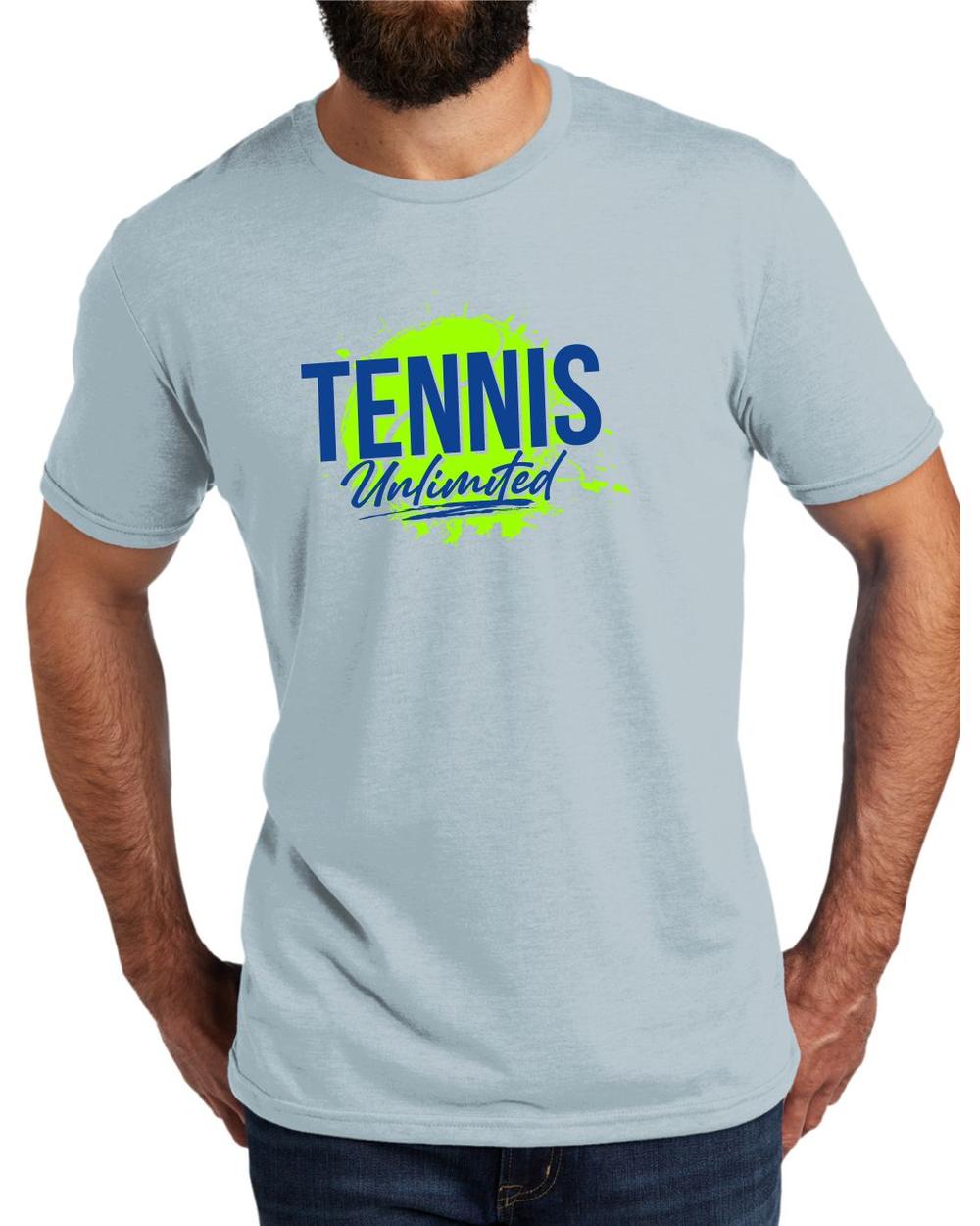 BMT Men's Tri-Blend Tennis Unlimited LifeStyle T-Shirt, color: I Like You Blue