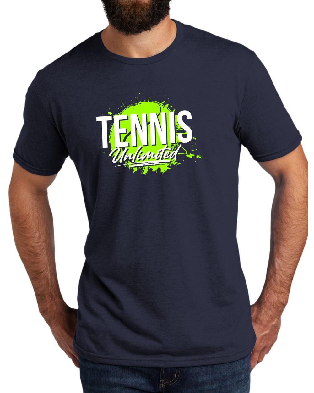 BMT Men's Tri-Blend Tennis Unlimited LifeStyle T-Shirt, color: Night Sky Navy