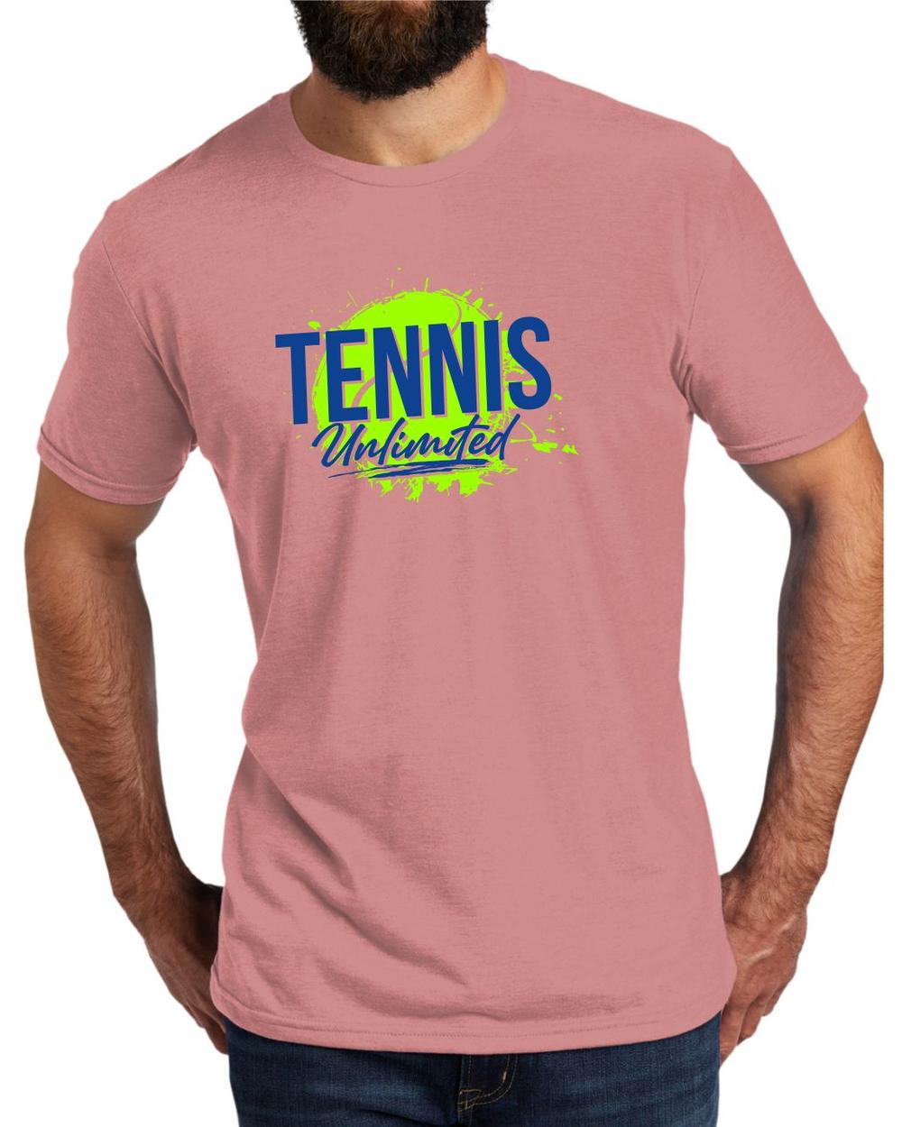 BMT Men's Tri-Blend Tennis Unlimited LifeStyle T-Shirt, color: Vintage Rose