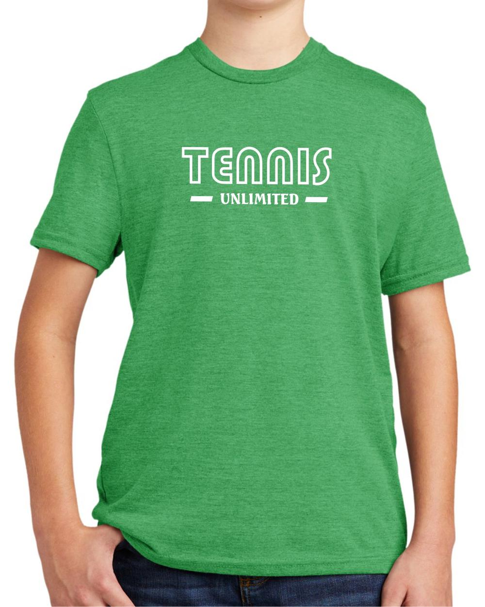 BMT Youth Tri-Blend Tennis Unlimited LifeStyle T-Shirt, color: Enviro Green