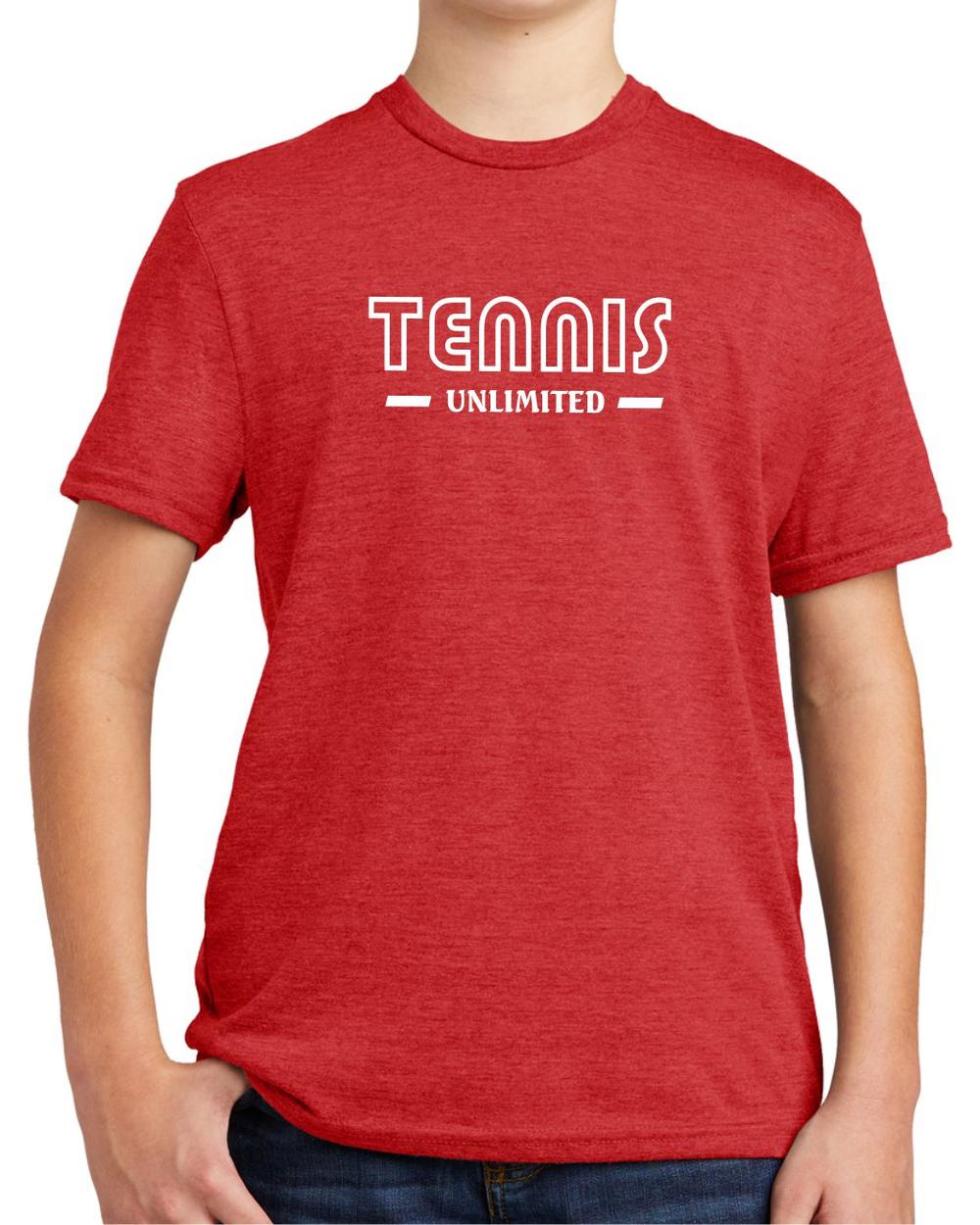 BMT Youth Tri-Blend Tennis Unlimited LifeStyle T-Shirt, color: Rise Up Red