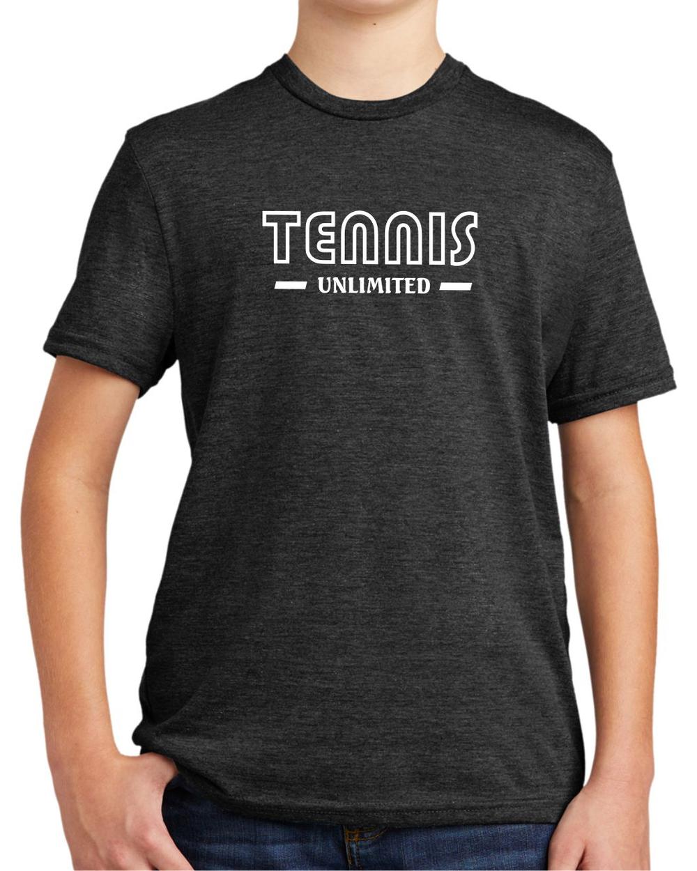 BMT Youth Tri-Blend Tennis Unlimited LifeStyle T-Shirt, color: Space Black